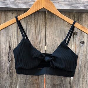 BERLOOK Bikini Swim Top Black Size Small